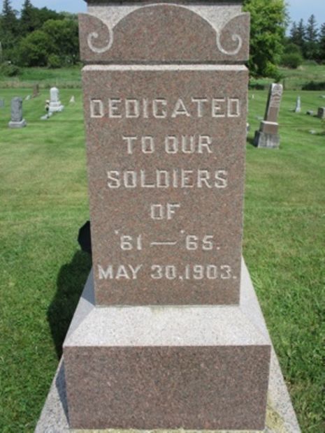 CLINTON-GARFIELD CEMETERY G.A.R. UNKNOWN DEAD WAR MEMORIAL SIDE B