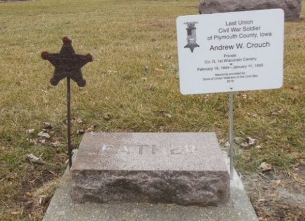 LAST LIVING CIVIL WAR SOLDIER OF PLYMOUTH COUNTY MEMORIAL STONE PLAQUE