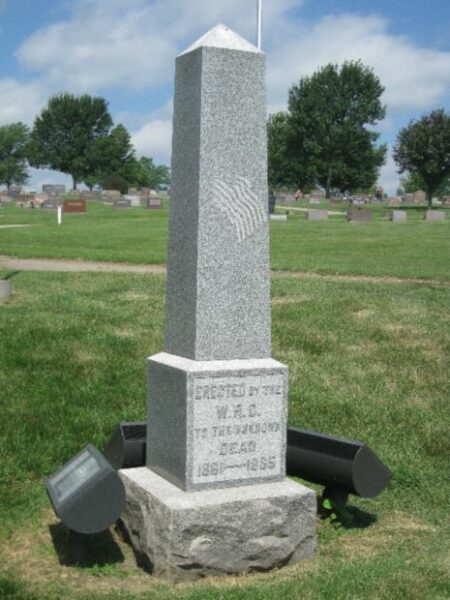 CLARINDA CEMETERY UNKNOWN CIVIL WAR DEAD MEMORIAL