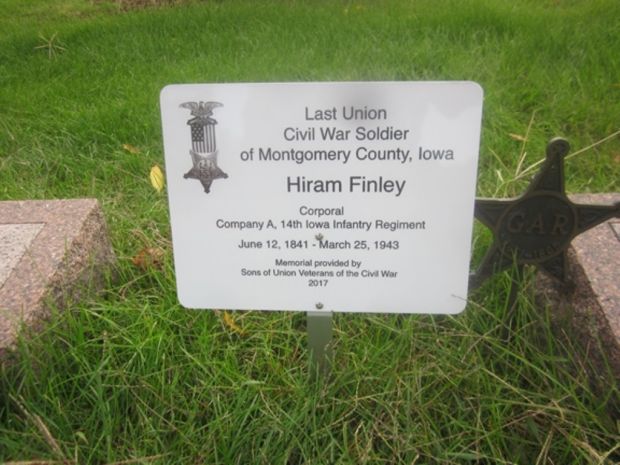 LAST LIVING CIVIL WAR SOLDIER OF MONTGOMERY COUNTY MEMORIAL PLAQUE