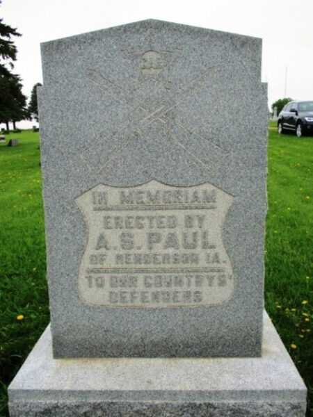 A.S. PAUL CIVIL WAR MEMORIAL FRONT