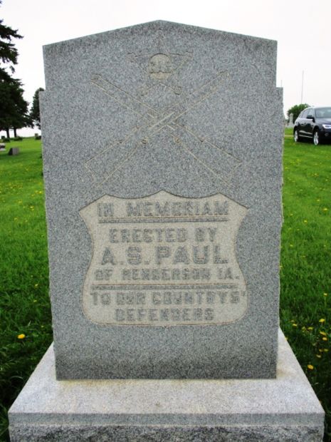 A.S. PAUL CIVIL WAR MEMORIAL FRONT