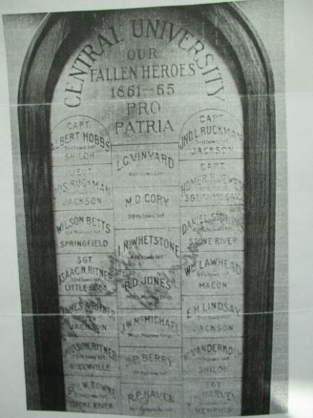 CENTRAL UNIVERSITY FALLEN HEROES WAR MEMORIAL ORIGINAL