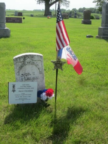 LAST LIVING CIVIL WAR SOLDIER OF MADISON COUNTY MEMORIAL STONE AND PLAQUE