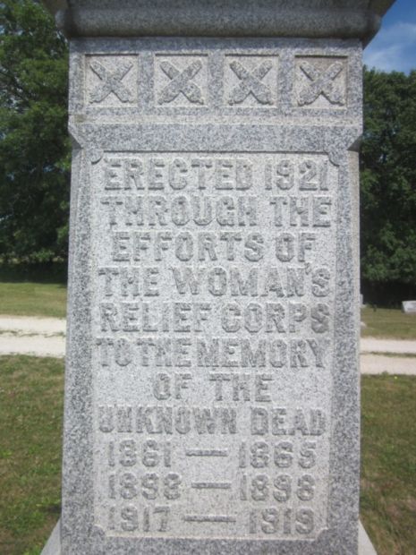 PERU CEMETERY UNKNOWN DEAD MEMORIAL DEDICATION STONE