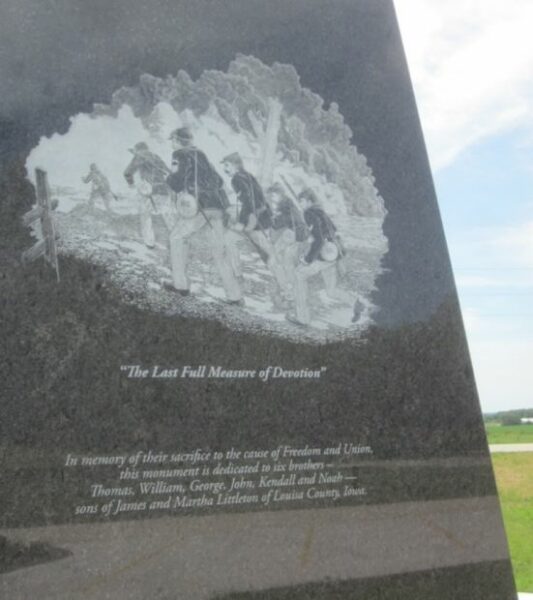 LITTLETON BROTHERS CIVIL WAR MEMORIAL STONE A