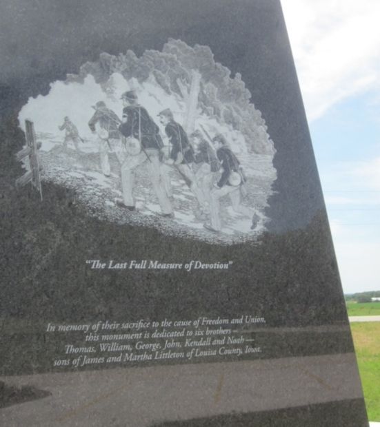 LITTLETON BROTHERS CIVIL WAR MEMORIAL STONE A