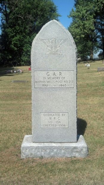 G.A.R. MARVIN MILL POST NO. 212 MEMORIAL