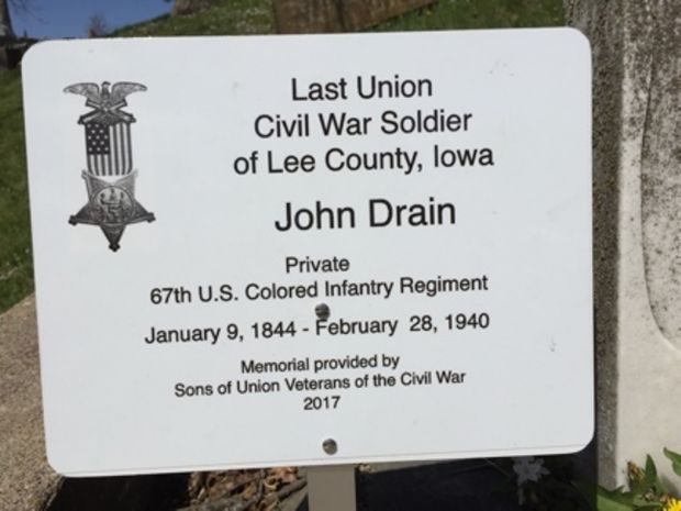 LAST LIVING CIVIL WAR SOLDIER OF LEE COUNTY MEMORIAL STONE PLAQUE