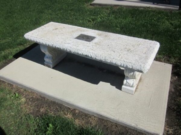 COLFAX MEMORIAL CLUB CIVIL WAR MEMORIAL BENCH