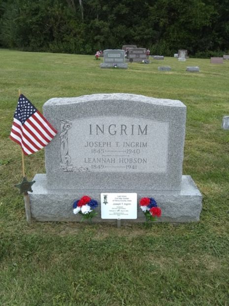 LAST LIVING CIVIL WAR SOLDIER OF HENRY COUNTY MEMORIAL STONE AND PLAQUE