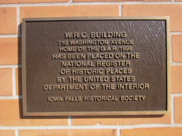 W.R.C. BUILDING MEMORIAL PLAQUE