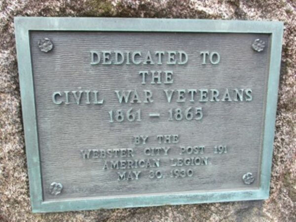 AMERICAN LEGION POST 191 CIVIL WAR MEMORIAL PLAQUE