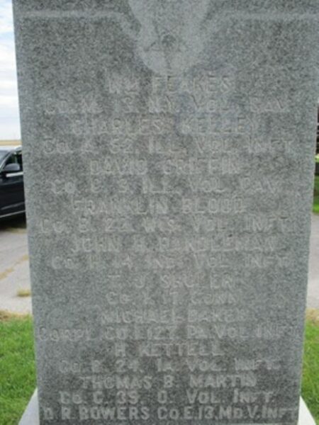 GRAND JUNCTION CEMETERY CIVIL WAR MEMORIAL SIDE D