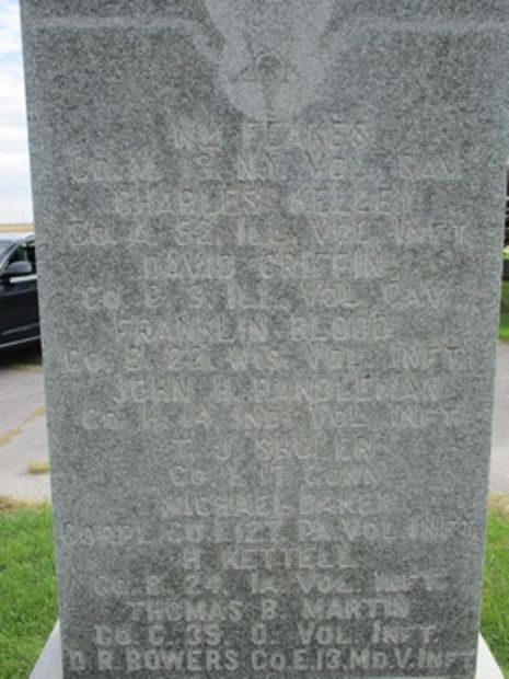 GRAND JUNCTION CEMETERY CIVIL WAR MEMORIAL SIDE D