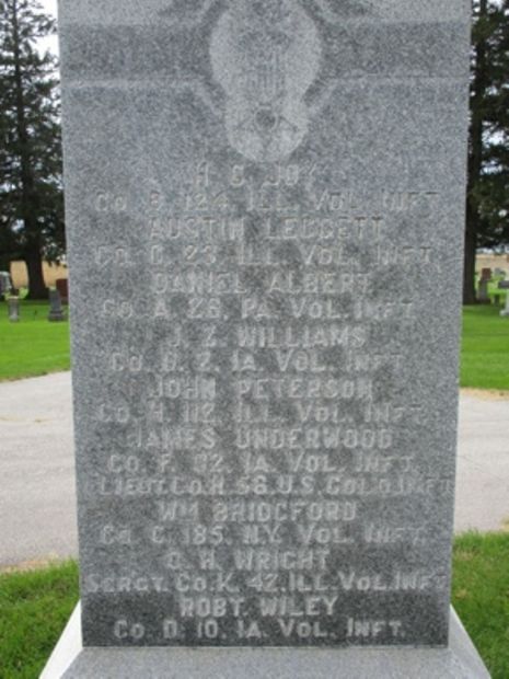 GRAND JUNCTION CEMETERY CIVIL WAR MEMORIAL SIDE C
