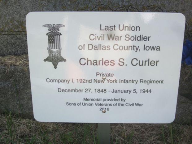 LAST LIVING CIVIL WAR SOLDIER OF DALLAS COUNTY MEMORIAL STONE PLAQUE