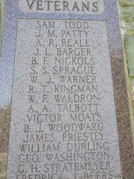 CARROLL CITY CEMETERY CIVIL WAR MEMORIAL STONE D