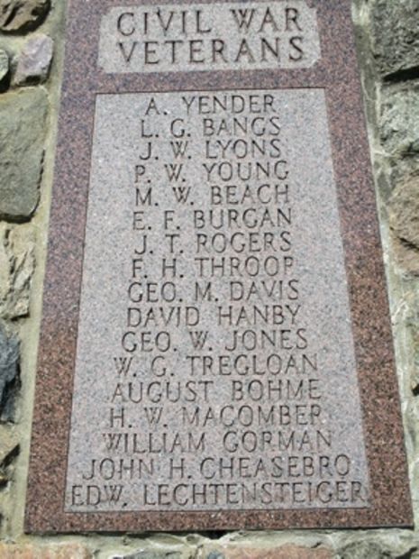 CARROLL CITY CEMETERY CIVIL WAR MEMORIAL STONE B