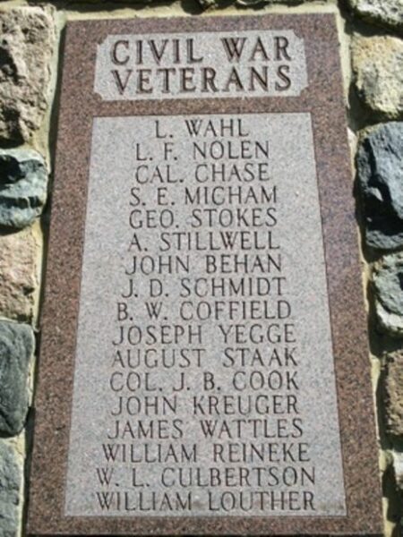 CARROLL CITY CEMETERY CIVIL WAR MEMORIAL STONE A