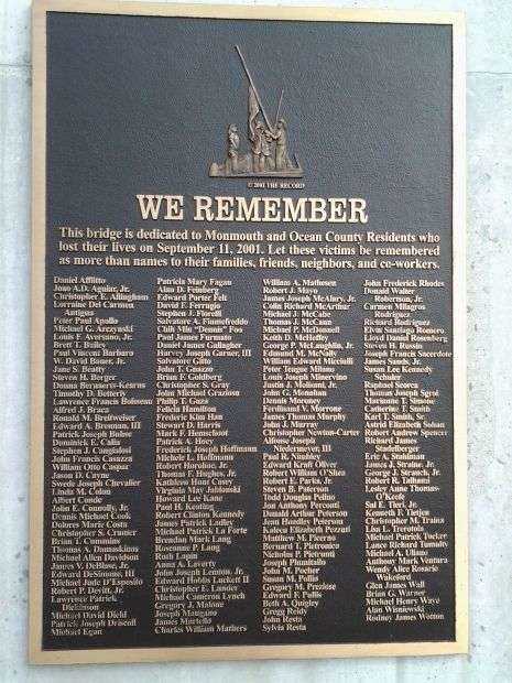 SEPTEMBER 11 MEMORIAL BRIDGE PLAQUE B