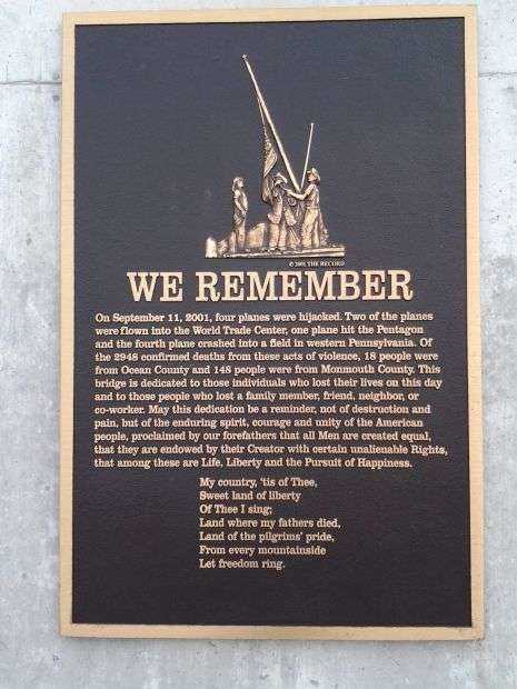 SEPTEMBER 11 MEMORIAL BRIDGE PLAQUE A