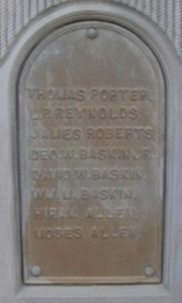 OAKLAND CEMETERY ASSOCIATION CIVIL WAR MEMORIAL STONE C