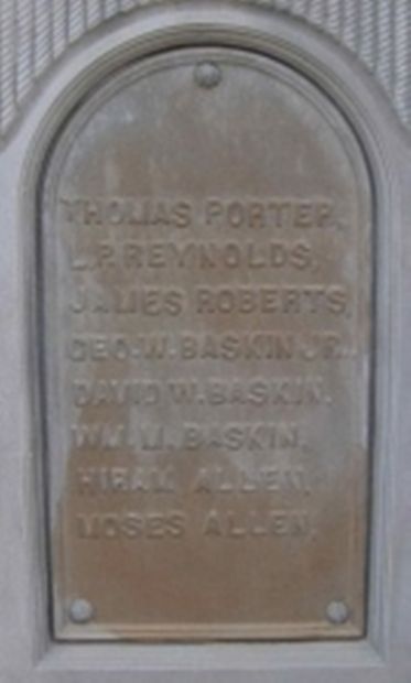 OAKLAND CEMETERY ASSOCIATION CIVIL WAR MEMORIAL STONE C