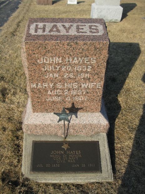 JOHN HAYES MEDAL OF HONOR WAR MEMORIAL GRAVESTONE