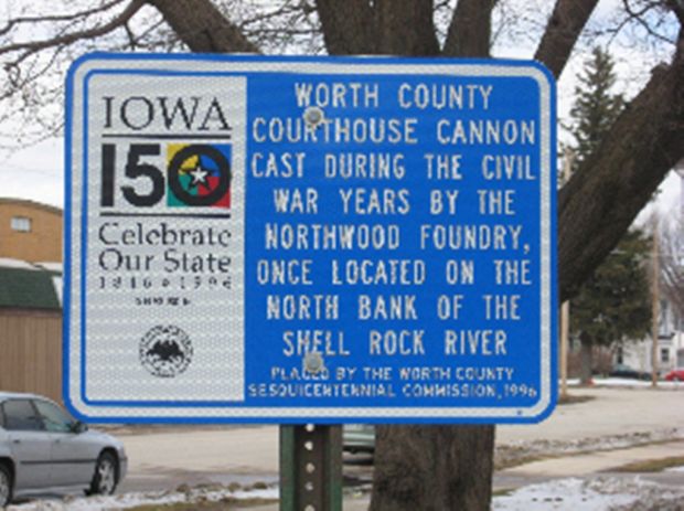 WORTH COUNTY COURTHOUSE CANNON MEMORIAL PLAQUE