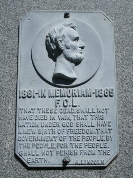 MARION 1861-IN MEMORIAM-1865 PLAQUE