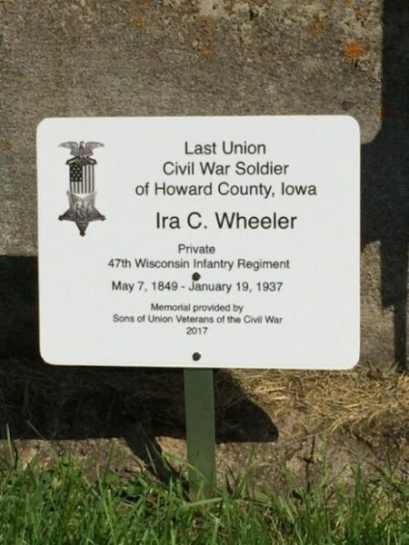 LAST LIVING CIVIL WAR SOLDIER OF HOWARD COUNTY MEMORIAL STONE PLAQUE