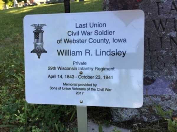 LAST LIVING CIVIL WAR SOLDIER OF WEBSTER COUNTY MEMORIAL STONE PLAQUE