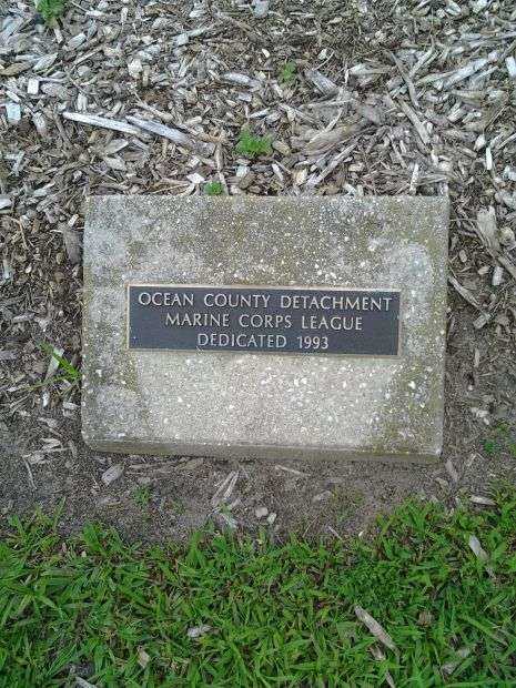 OCEAN COUNTY DETACHMENT MARINE CORPS LEAGUE MEMORIAL TREE PLAQUE