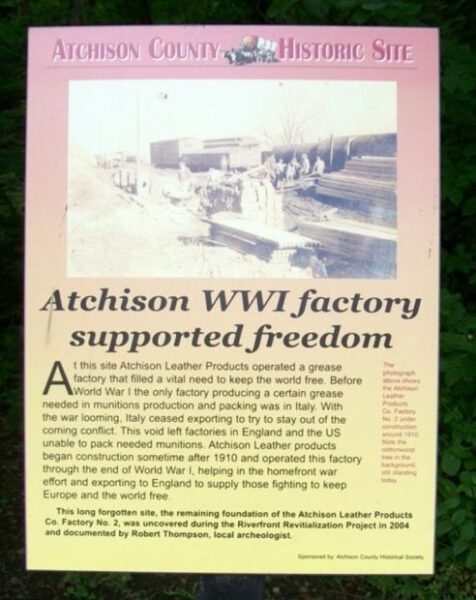 ATCHISON WWI FACTORY MEMORIAL PANEL