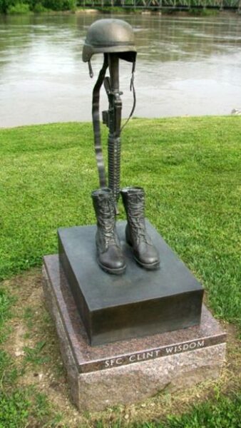 SFC CLINT WISDOM MEMORIAL BATTLEFIELD CROSS