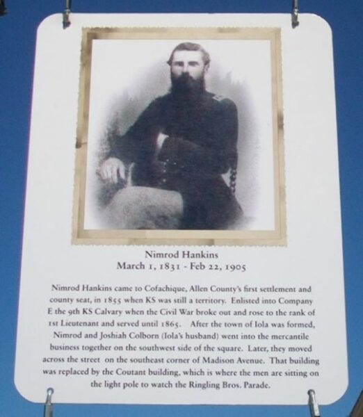 NIMROD HANKINS WAR MEMORIAL PLAQUE