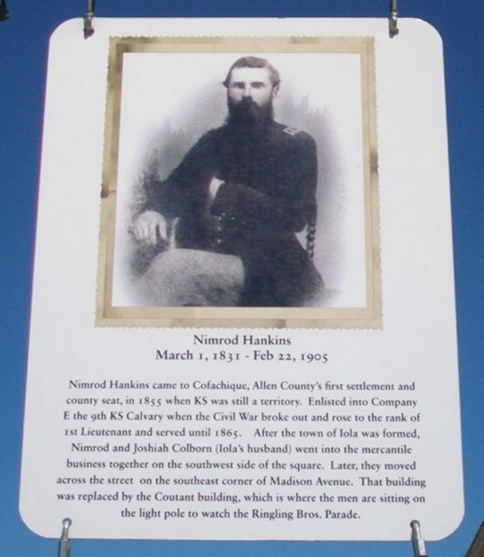 NIMROD HANKINS WAR MEMORIAL PLAQUE