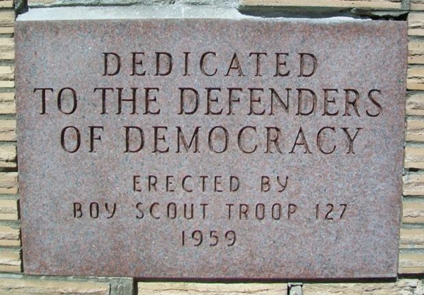 TO THE DEFENDERS OF DEMOCRACY MEMORIAL