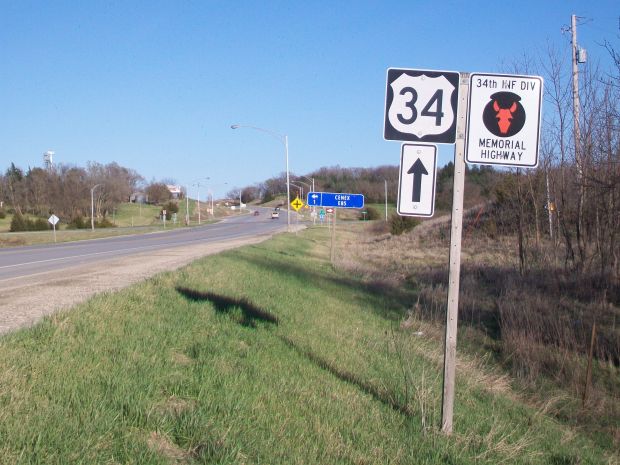 34TH INFANTRY DIVISION MEMORIAL HIGHWAY MARKER