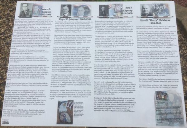 CHEROKEE COUNTY FREEDOM ROCK VETERANS MEMORIAL PLAQUE