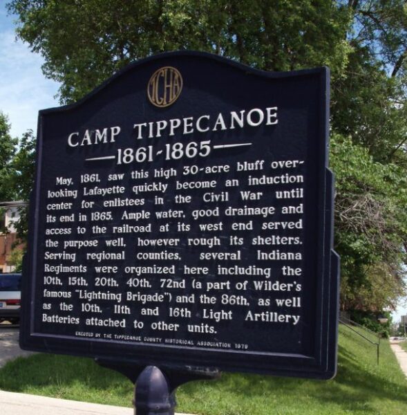 CAMP TIPPECANOE 1861-1865 WAR MEMORIAL MARKER