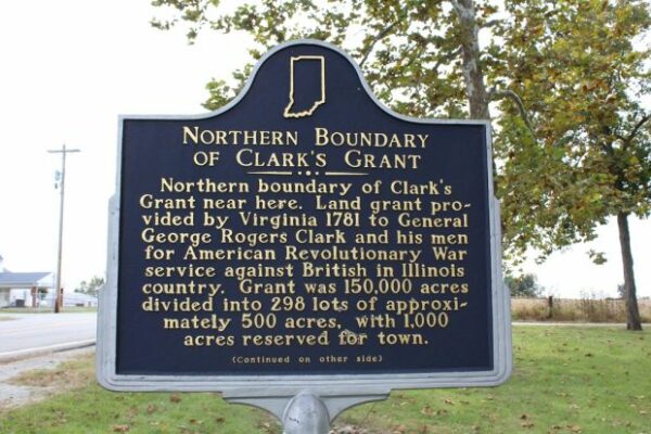 NORTHERN BOUNDARY OF CLARK’S GRANT MEMORIAL MARKER
