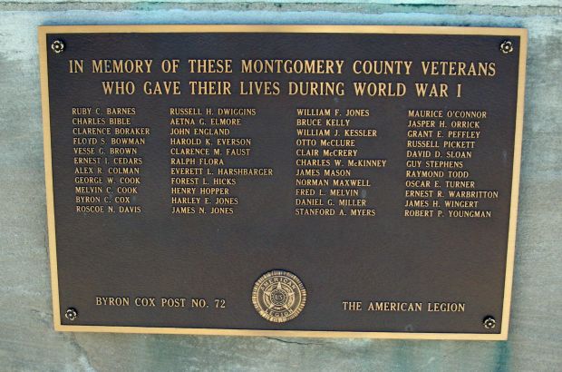 MONTGOMERY COUNTY’S TRIBUTE TO HER HEROIC DEAD MEMORIAL PLAQUE A