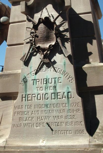 MONTGOMERY COUNTY’S TRIBUTE TO HER HEROIC DEAD MEMORIAL STONE A