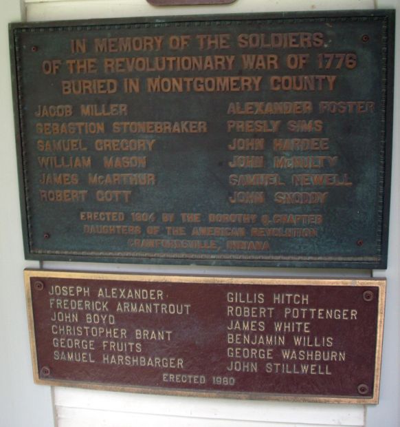 MONTGOMERY COUNTY, INDIANA REVOLUTIONARY WAR MEMORIAL