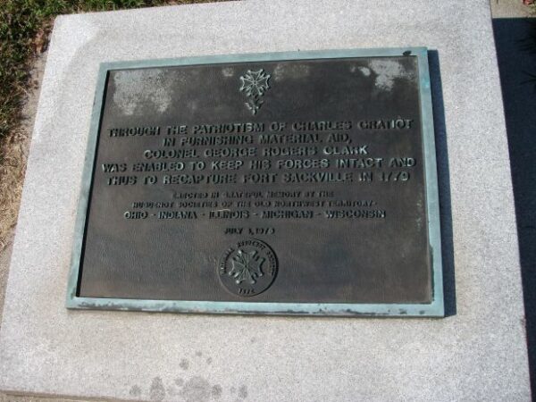 PATRIOTISM OF CHARLES GRATIOT MEMORIAL