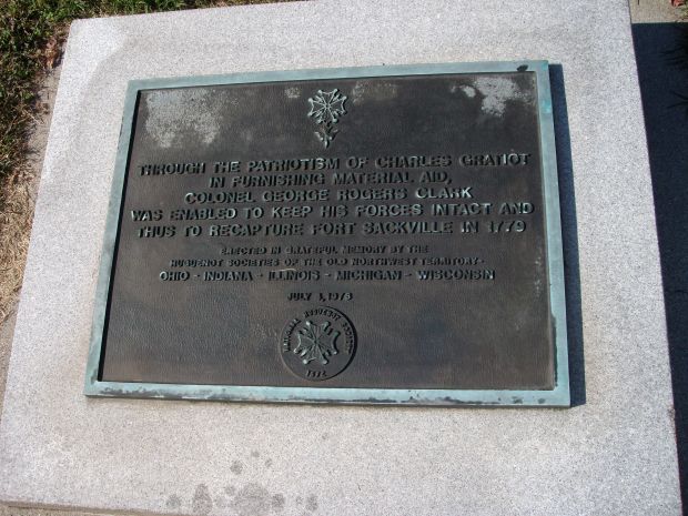 PATRIOTISM OF CHARLES GRATIOT MEMORIAL