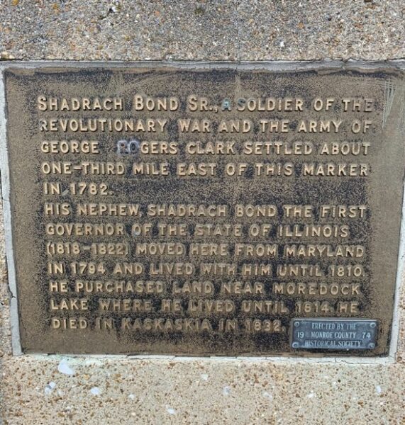 SHADRACH BOND SR, REVOLUTIONARY WAR MEMORIAL PLAQUE