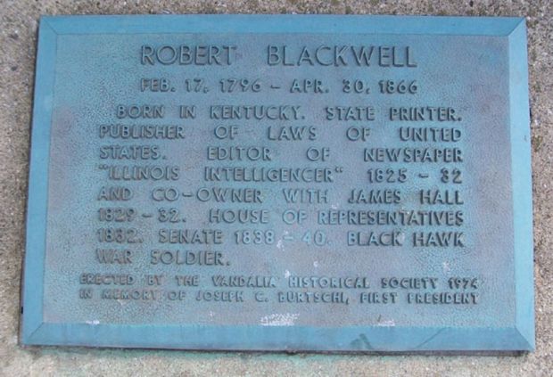ROBERT BLACKWELL MEMORIAL STONE